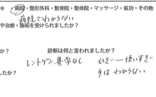 膝に水がたまり痛い-正座が出来ない-膝の治療方法5