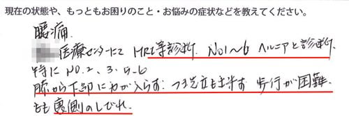 ヘルニアの治療と治し方-腰の痛み-脚の痺れ-膝に力が入らないー歩けない-原因10