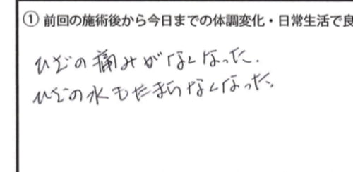 歩くと膝が痛い変形性膝関節症と膝の水たまり治療10