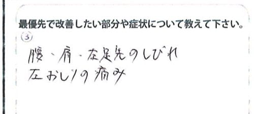 一年近く治らなかった椎間板ヘルニアの治療-広島で椎間板ヘルニアの治療なら整体広島眞田流-治った例6